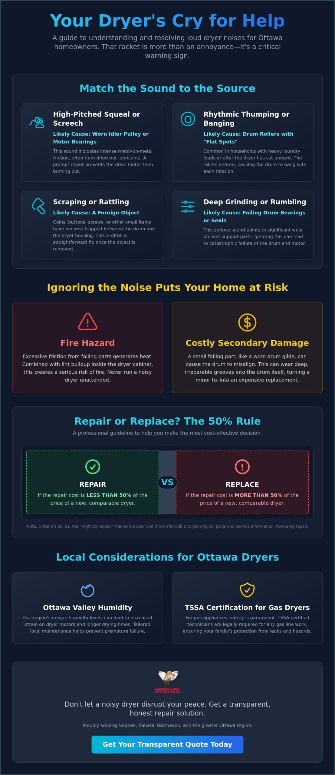Dryer Making Loud Noise? Expert Repair Guide for Ottawa Homeowners
