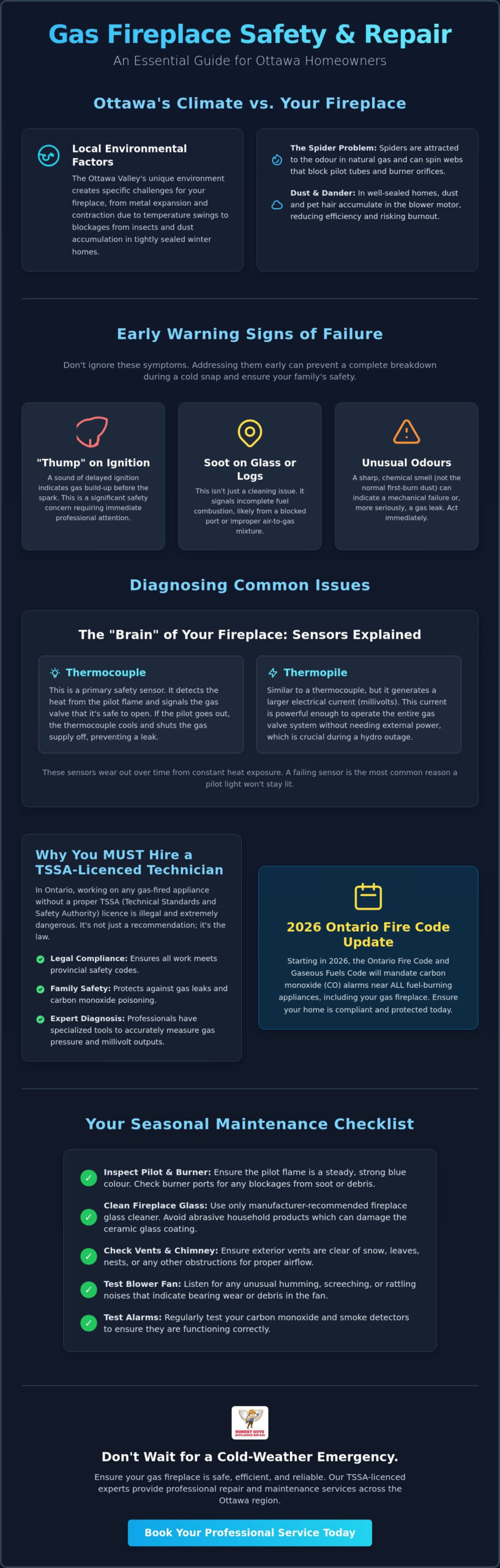 Professional Gas Fireplace Repair in Ottawa: Safety and Comfort for Your Home