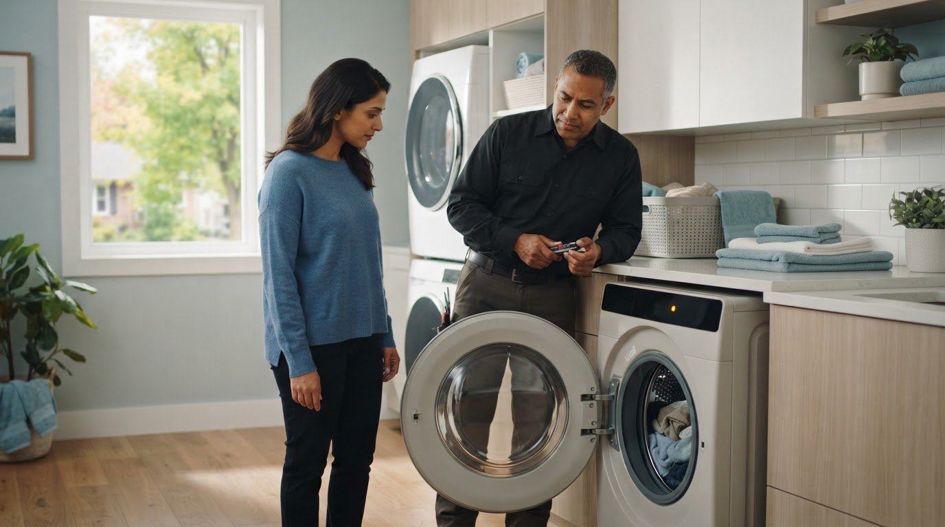 How to check a locked washer door and estimate repair time in Ottawa
